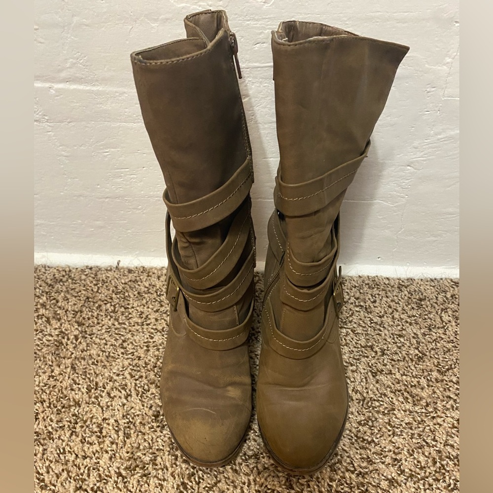 Tan calf boots